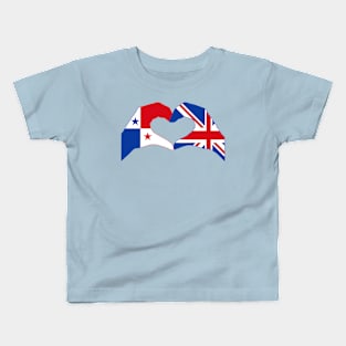 We Heart Panama & UK Patriot Flag Series Kids T-Shirt